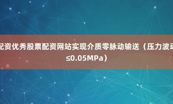 配资优秀股票配资网站实现介质零脉动输送（压力波动≤0.05MPa）